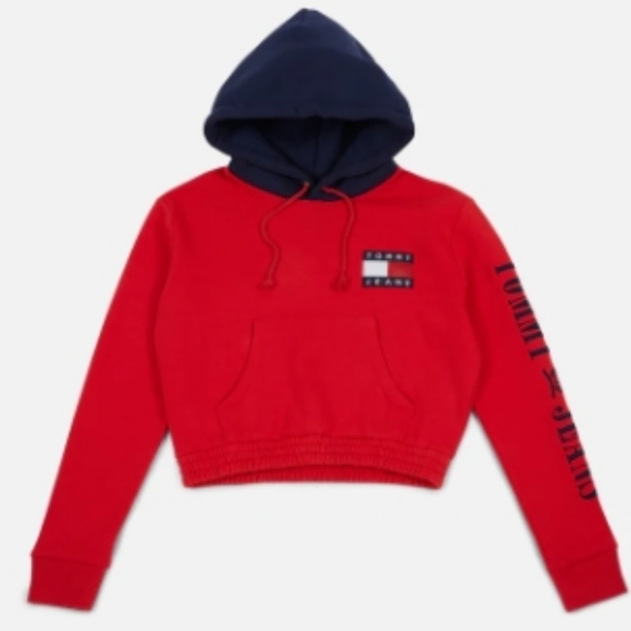 ♡Sale♡Tommy Hilfiger  Cropped Hoodie - Picture 2 of 16